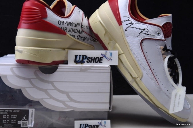 2 Low Air Red DJ4375-106 White Jordan O-W Retro SP 0814